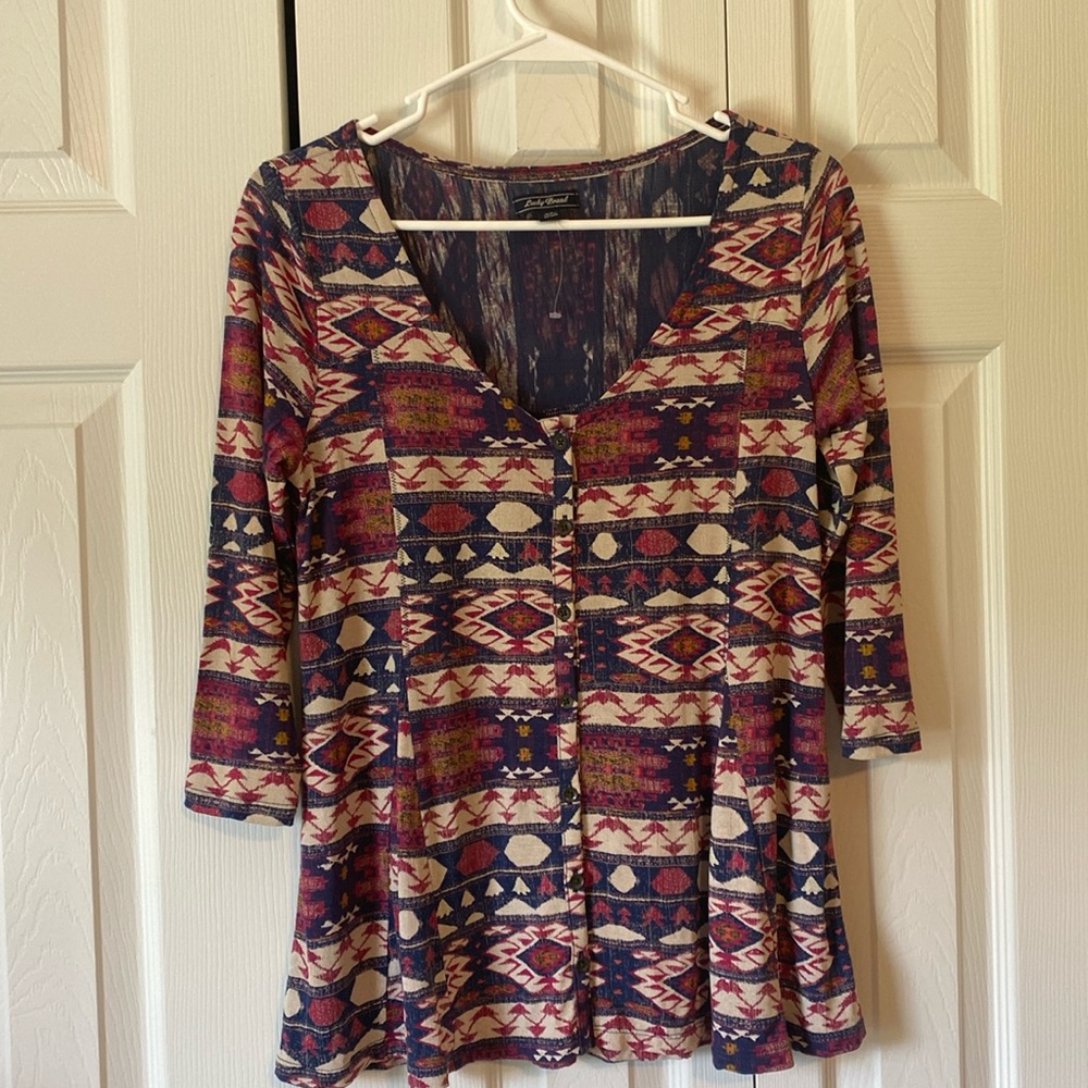 NWOT Lucky Brand Atzek Print Casual Top